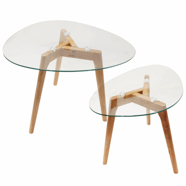 MESAS NIDO CRISTAL SET 2 - Imagen 2