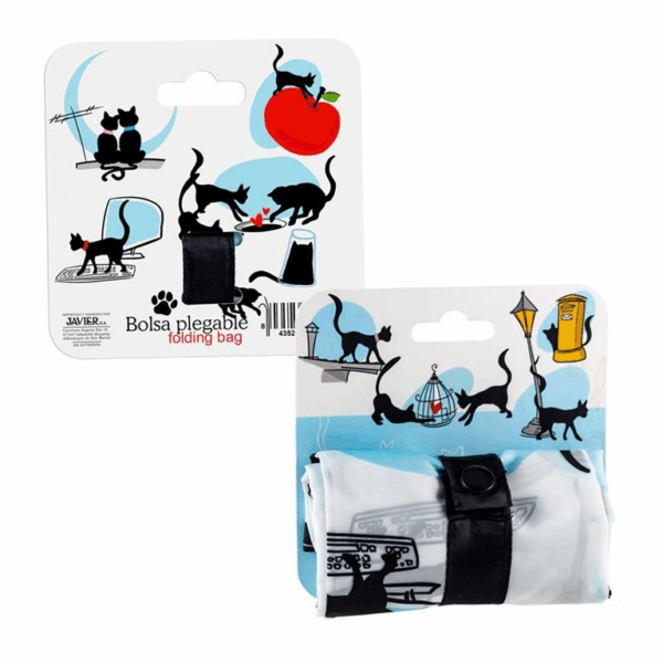 BOLSA PLEGABLE GATOS NEGROS - Imagen 3