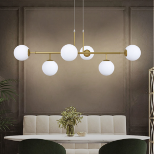 LAMPARA ORO BOLA OPAL