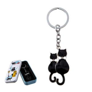 LLAVERO 2 GATOS NEGROS