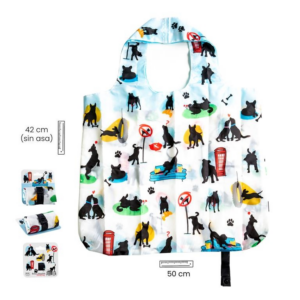 BOLSA PLEGABLE PERROS NEGROS