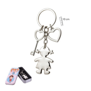 LLAVERO NIÑA LLAVE CORAZON