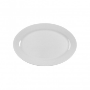 PORCELANA BLANCA FUENTE OVALADA