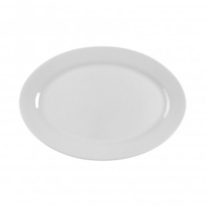 PORCELANA BLANCA FUENTE OVALADA